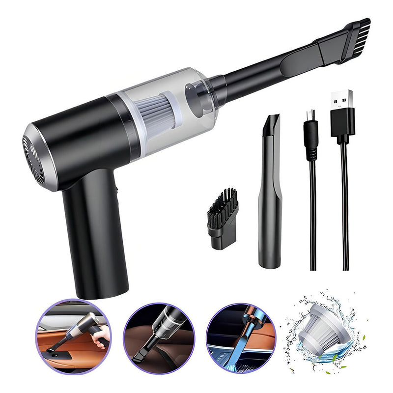 Aspirador de pó 4 em 1 USB Portátil, para seu carro e sua casa!